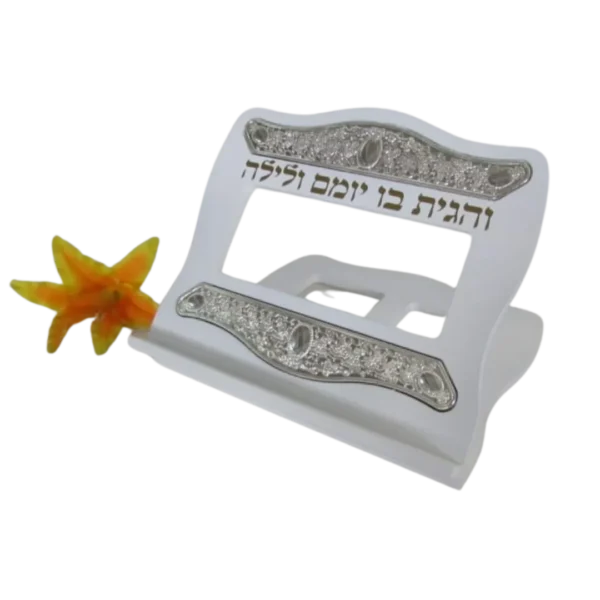 סטנדר עץ לבן כסף פורטו